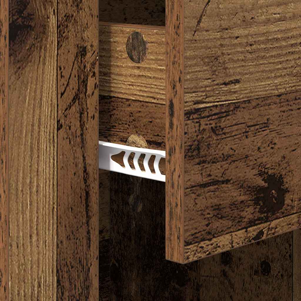 Nachttisch mit Schubladen Altholz 50 x 36 x 60 cm Holzwerkstoff