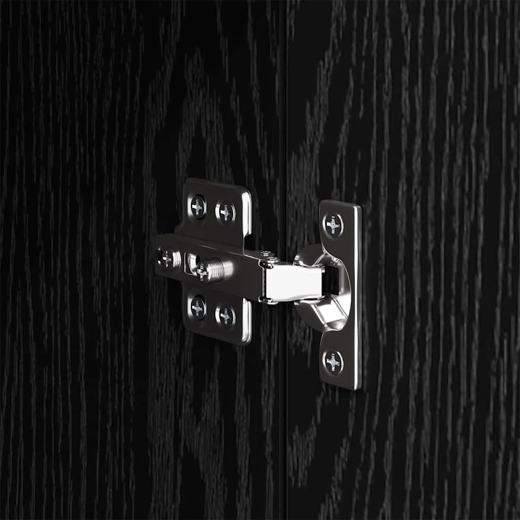 Nachttisch Schwarz Eichen-Optik 50 x 36 x 60 cm Holzwerkstoff