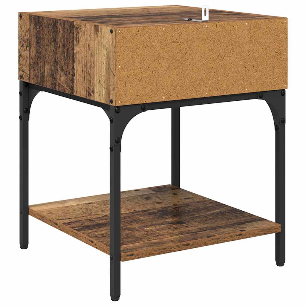 Nachttisch Altholz 40 x 40 x 50 cm Holzwerkstoff