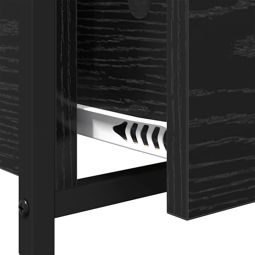 Couchtisch Schwarz Eichen-Optik 70x50x50cm Holzwerkstoff