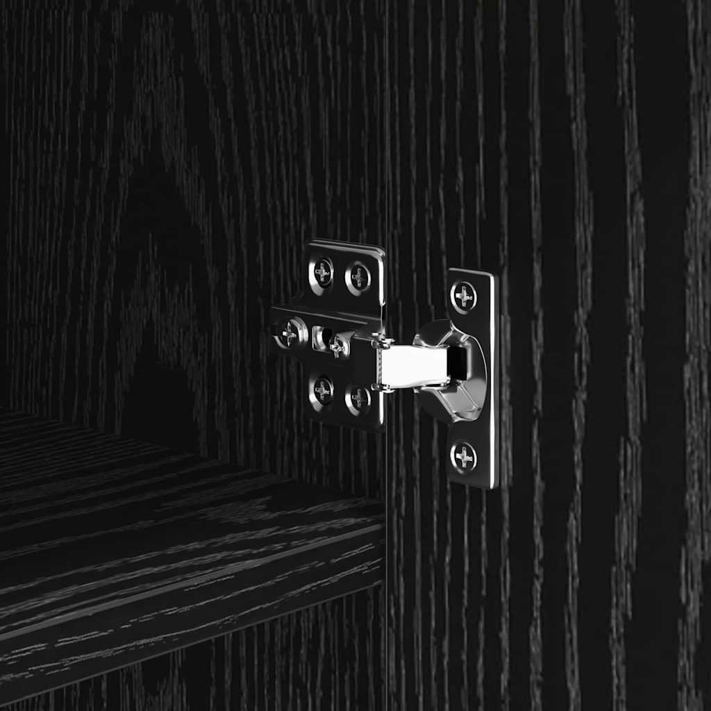 Sideboard Schwarz Eichen-Optik 42.5 x 40 x 93 cm Holzwerkstoff