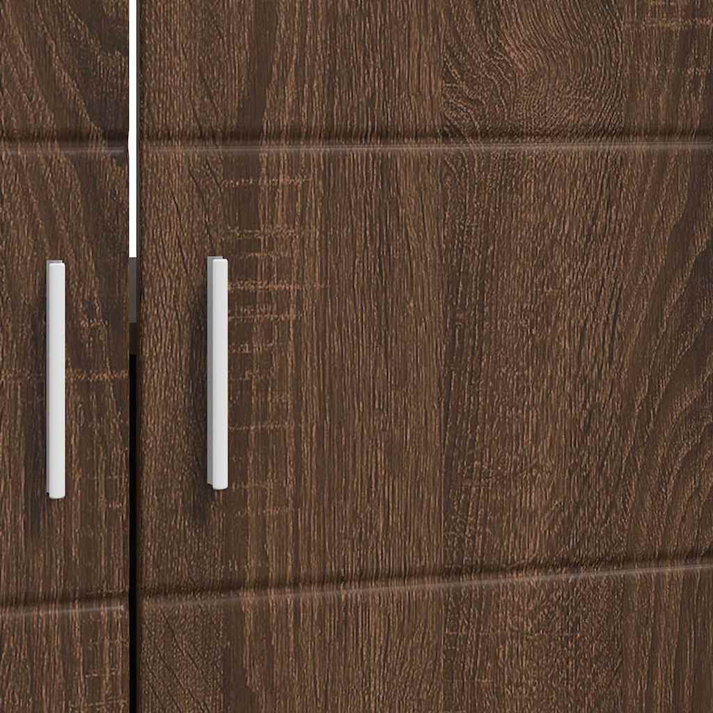 Badezimmer Waschbecken Schrank mit Tür TULUM Braun Eichen-Optik