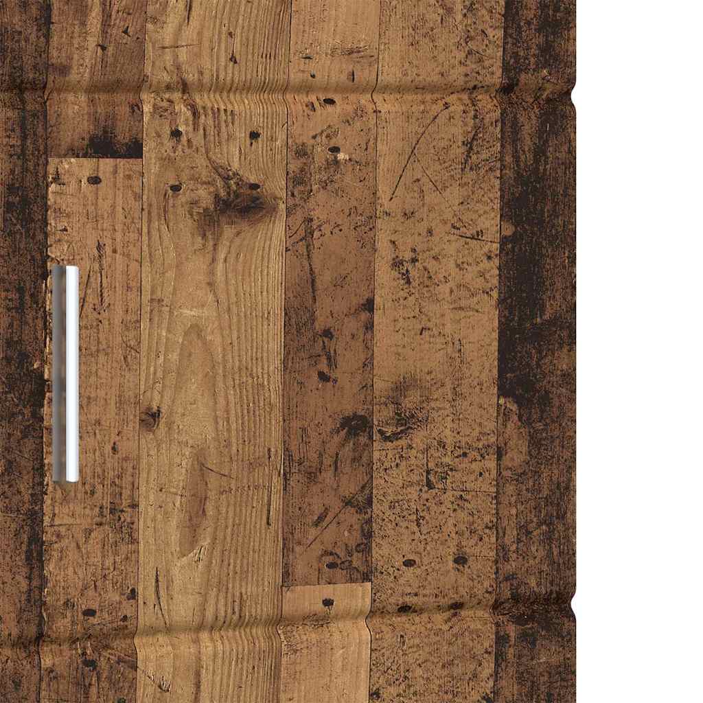 Badezimmer Schrank mit Tür TULUM Altholz 37 x 31,5 x 203 cm