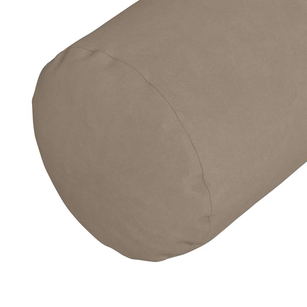Bolsterkissen 2 pcs Taupe Ø 25 x 70 cm Mikrofaserstoff