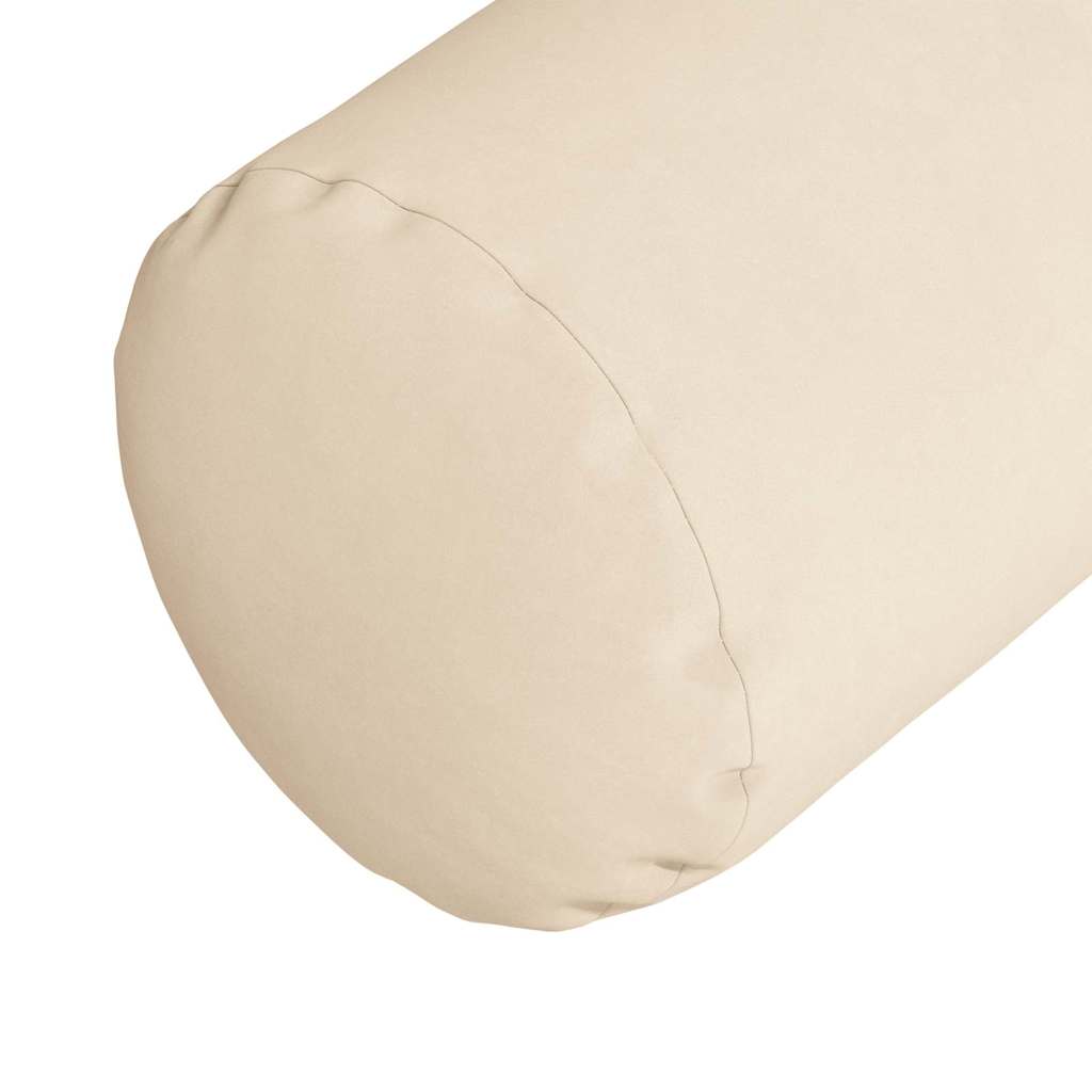 Bolsterkissen 2 pcs Beige Ø 25 x 70 cm Mikrofaserstoff