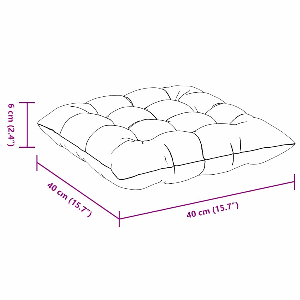 Sitzkissen 4 pcs Taupe 40 x 40 x 6 cm Mikrofaser