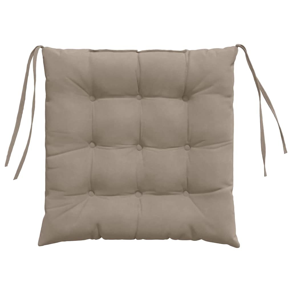 Sitzkissen 4 pcs Taupe 40 x 40 x 6 cm Mikrofaser