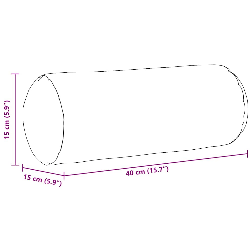 Bolsterkissen 2 pcs Rosa Ø 15 x 40 cm Stoff