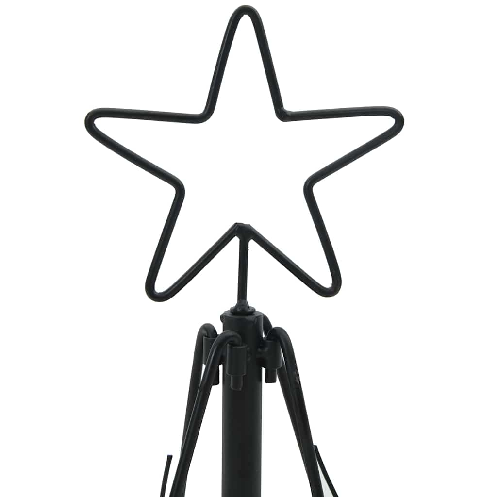 Weihnachts-Tannenzapfenbaum mit Ständer Schwarz 60 cm Stahl