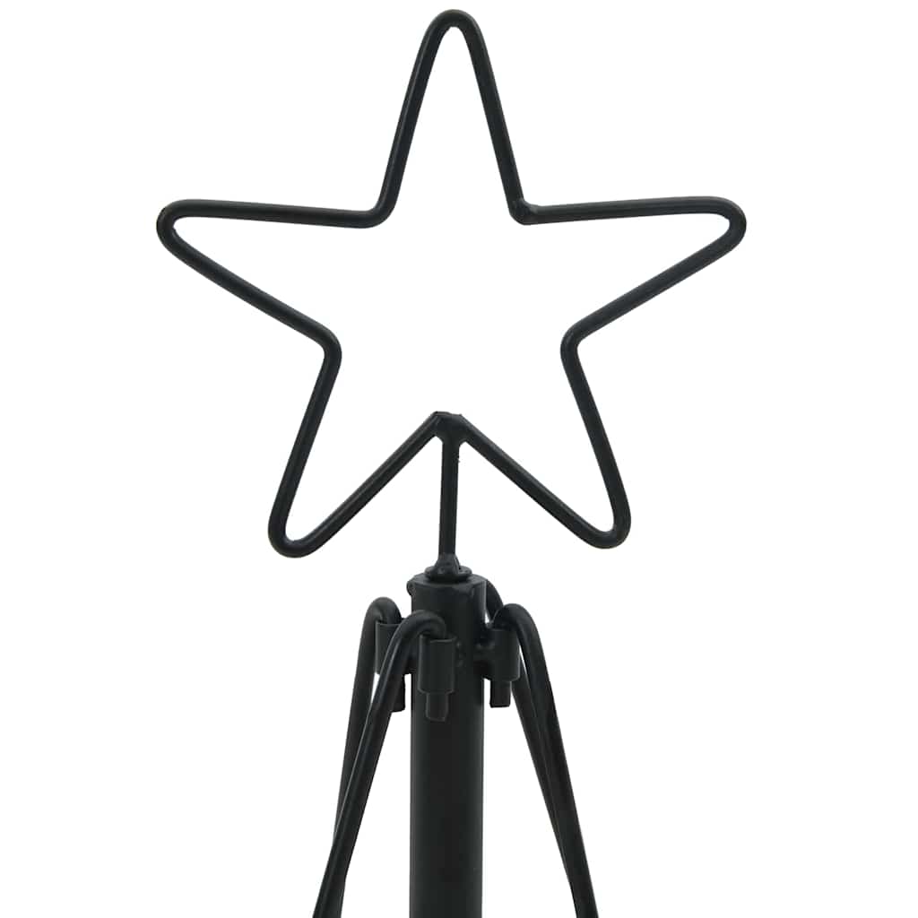 Weihnachts-Tannenzapfenbaum mit Ständer Schwarz 90 cm Stahl