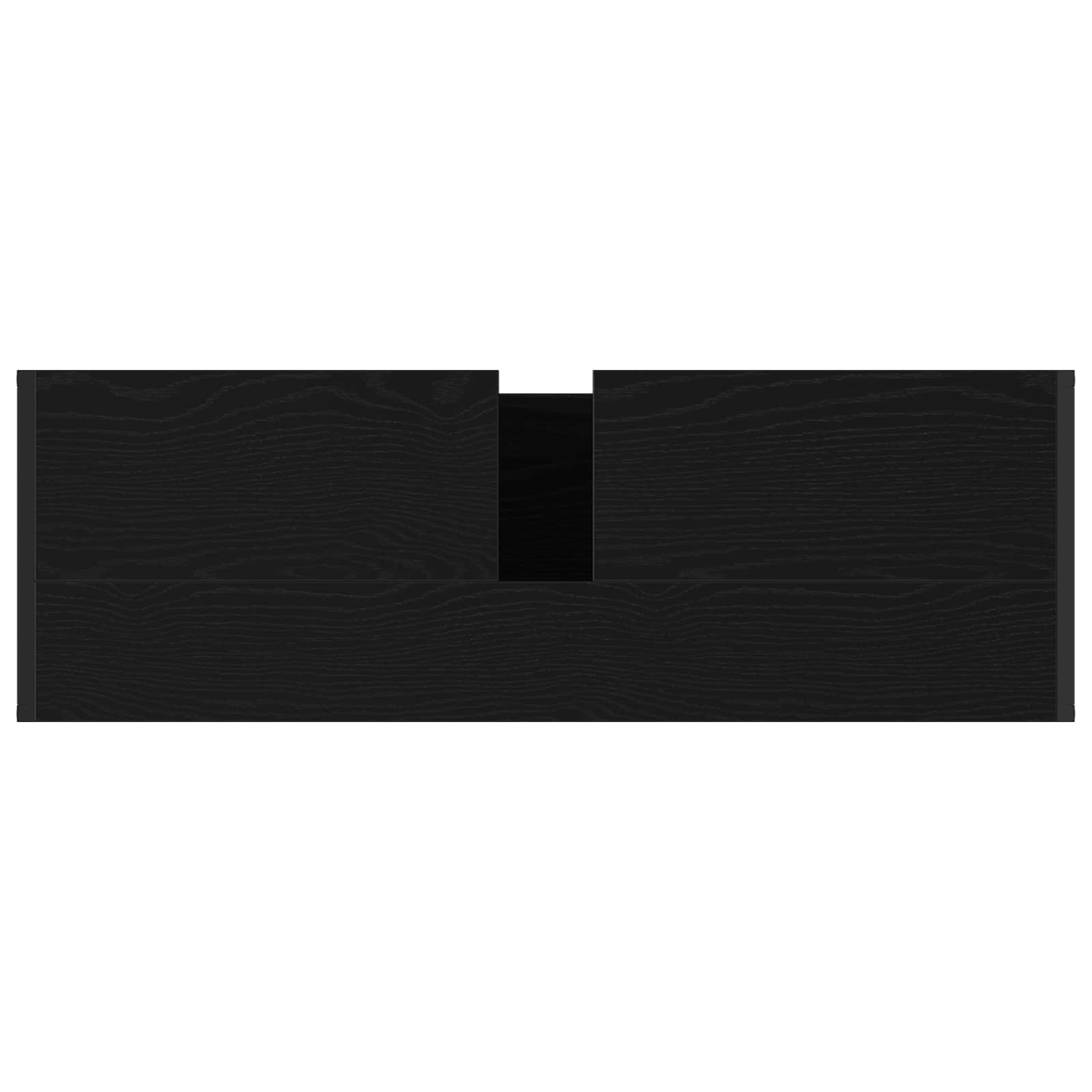 Badezimmermöbel-Set mit Tür Schwarz Eichen-Optik Holzwerkstoff