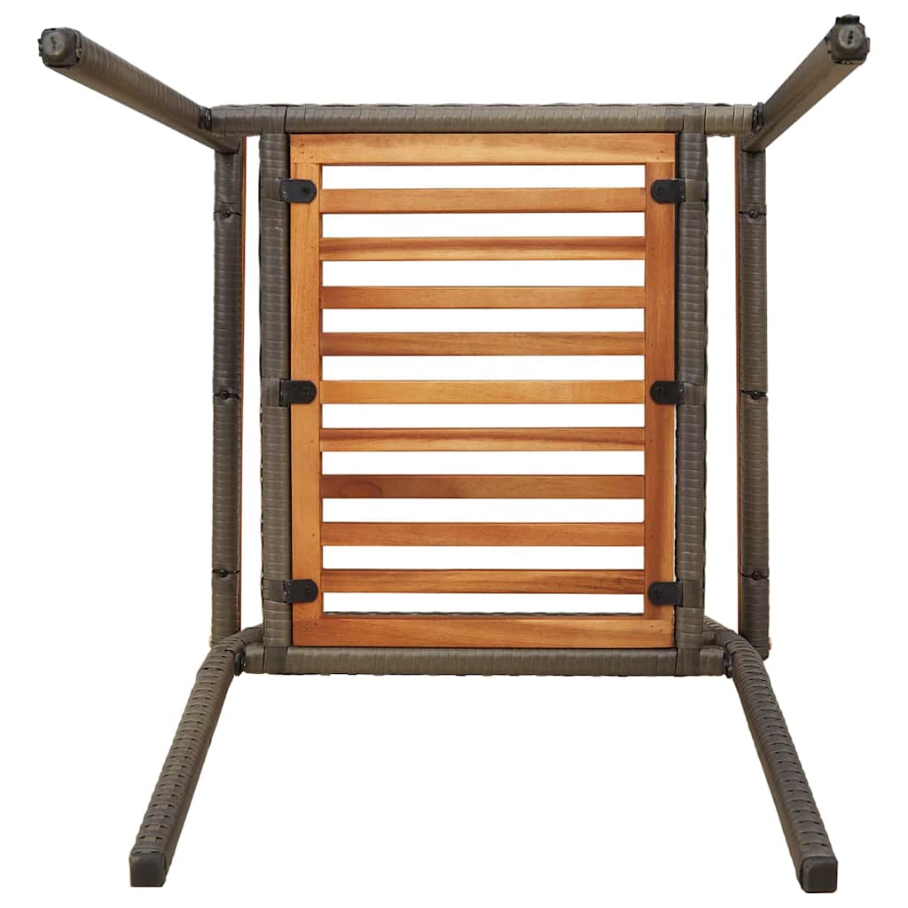 Garten Stapelstühle 4 pcs Braun und Grau