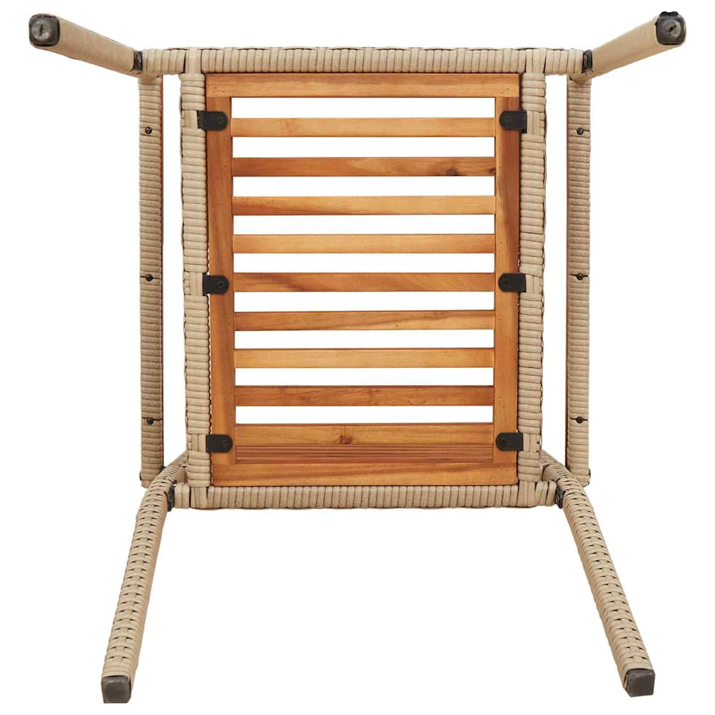 Garten Stapelstühle 4 pcs Braun und Beige