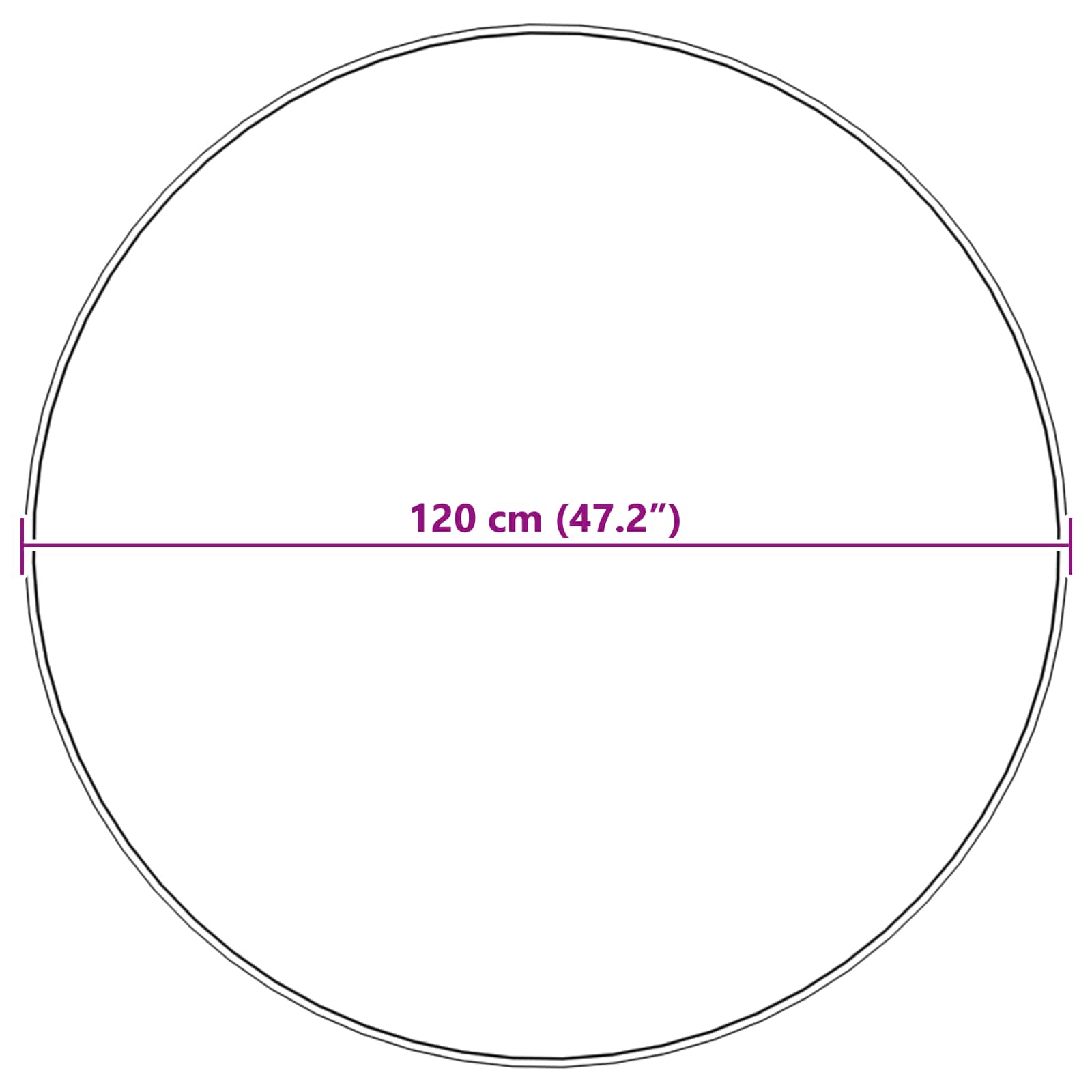 Kunstschaffell Teppich Tafalla Weiß Ø 120 cm Polyester