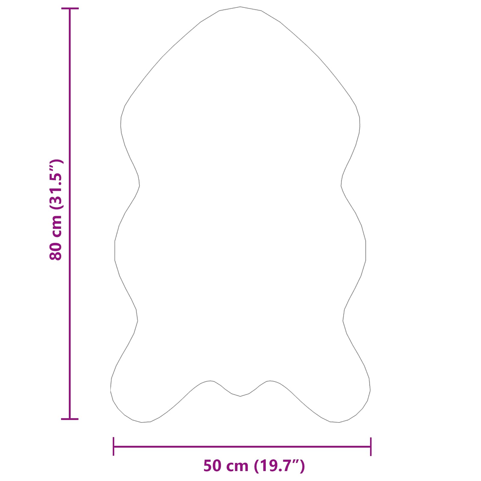 Kunstschaffell Teppich Tafalla Beige 50 x 80 cm Polyester