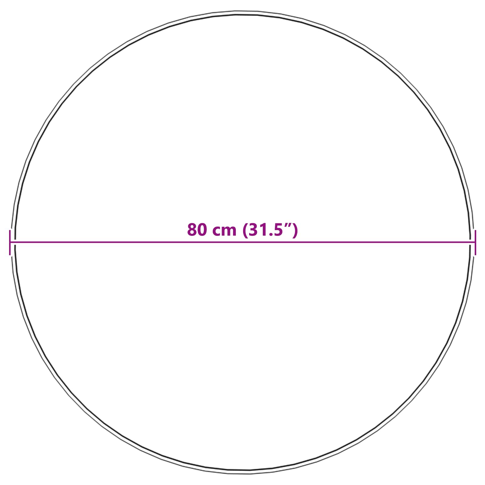 Kunstschaffell Teppich Tafalla Rosa Ø 80 cm Polyester