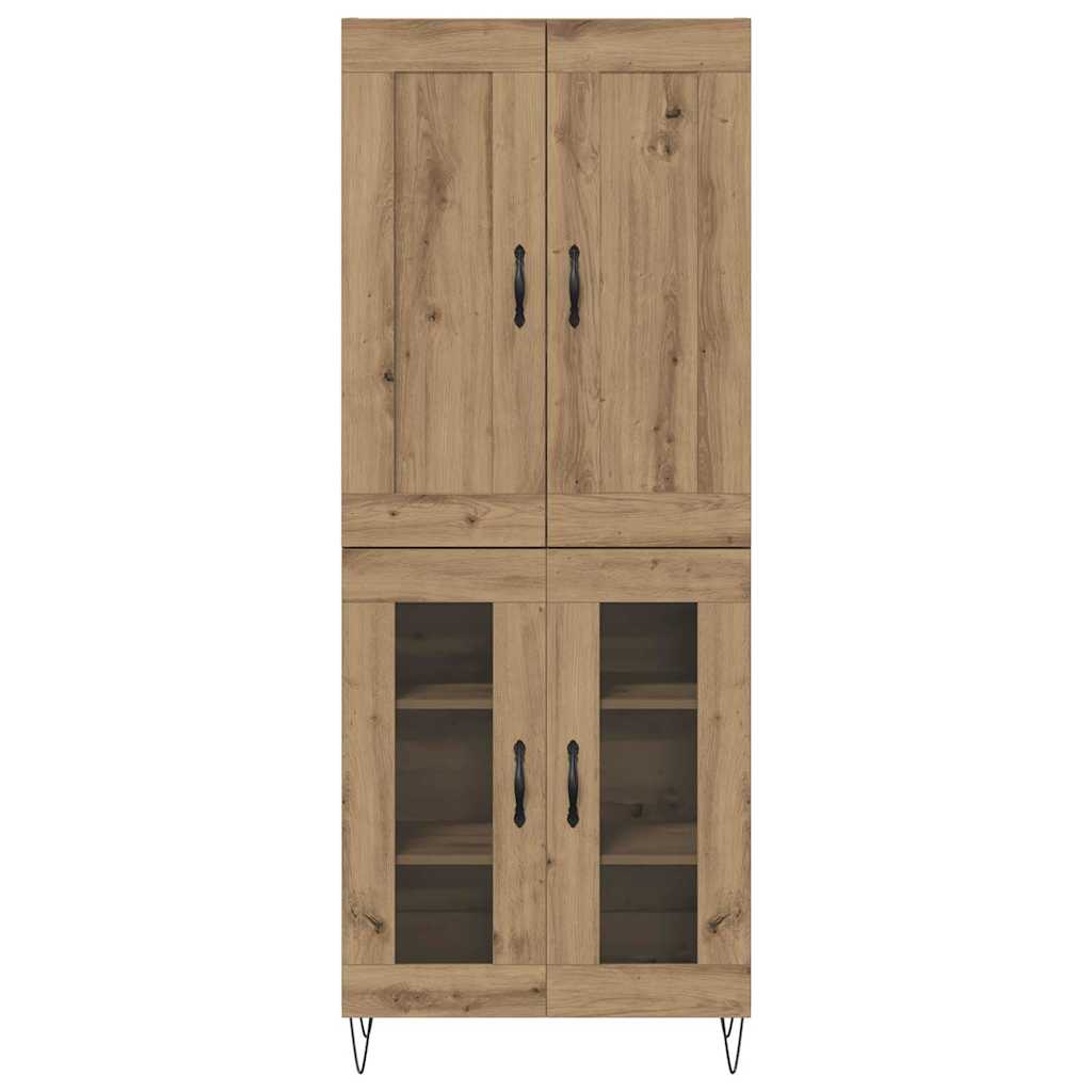Highboard Artisan-Eiche 69,5 x 34 x 180 cm Holzwerkstoff