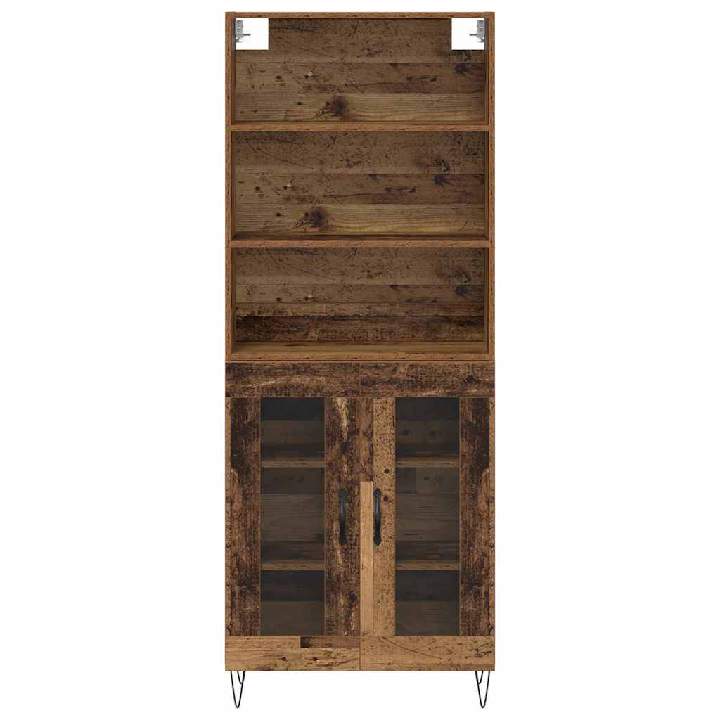 Highboard Altholz 69,5 x 34 x 180 cm Holzwerkstoff