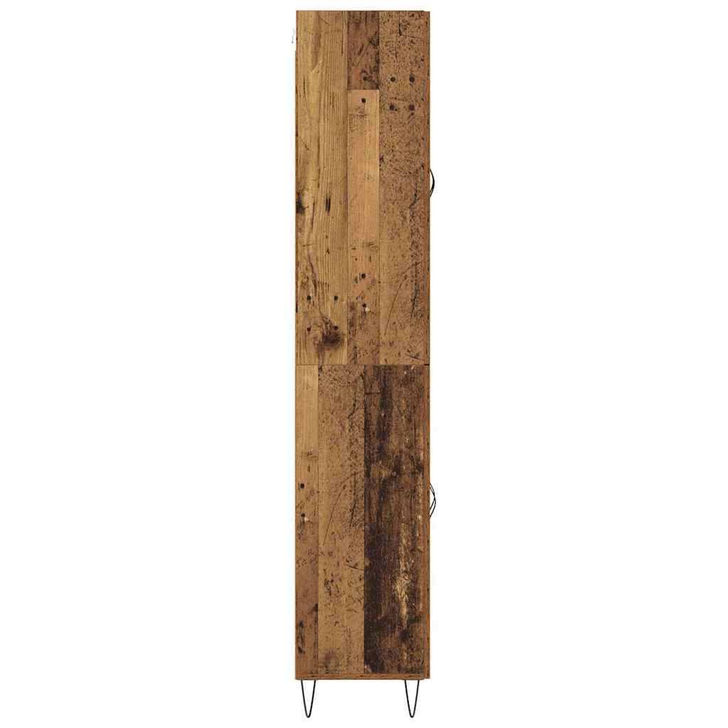 Highboard Altholz 69,5 x 34 x 180 cm Holzwerkstoff
