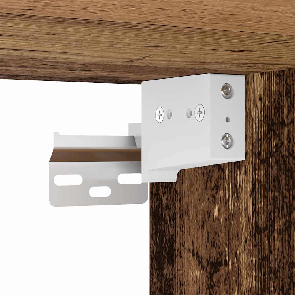 Highboard Wandmontiert Altholz 69,5 x 34 x 180 cm Holzwerkstoff