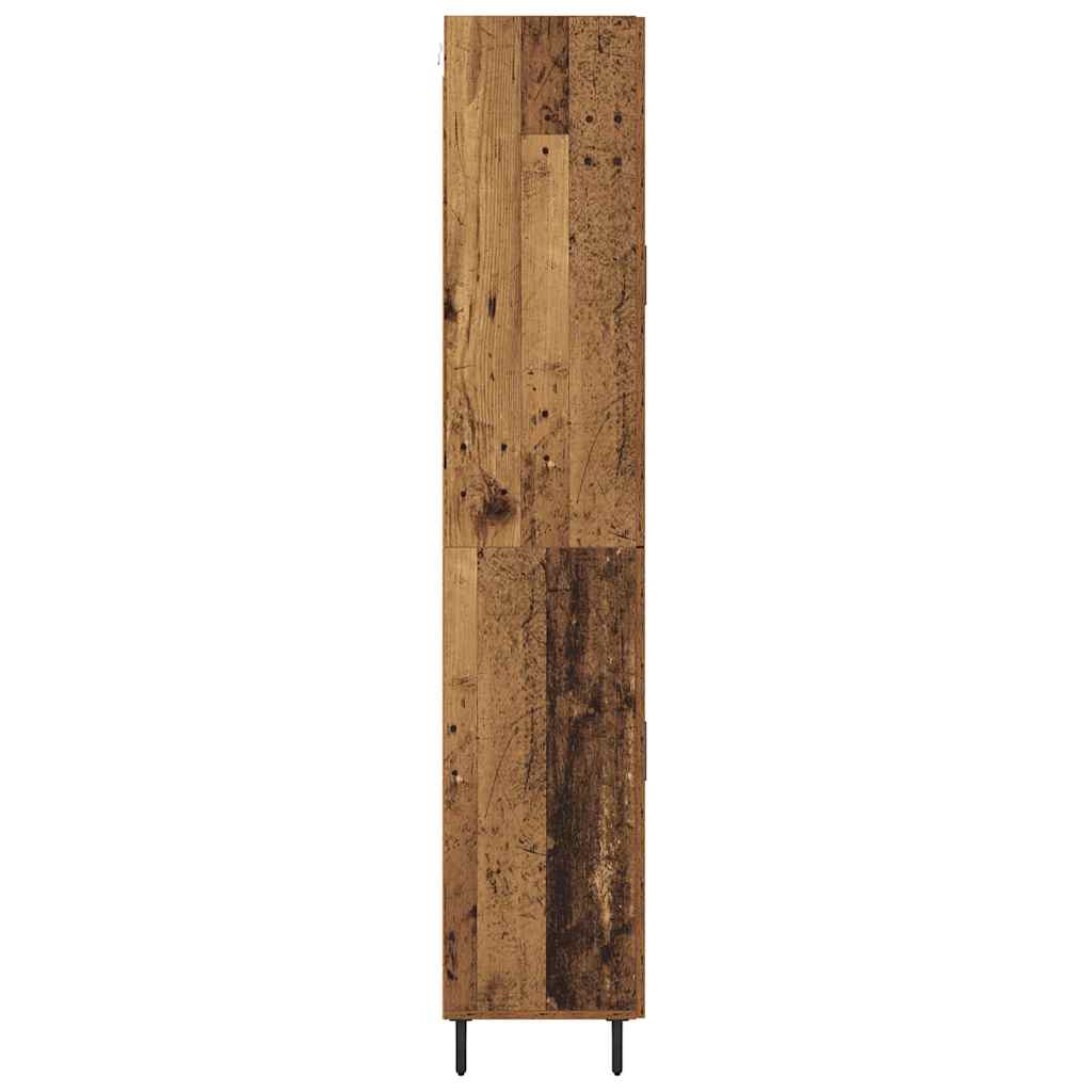 Highboard Wandmontiert Altholz 69,5 x 34 x 180 cm Holzwerkstoff