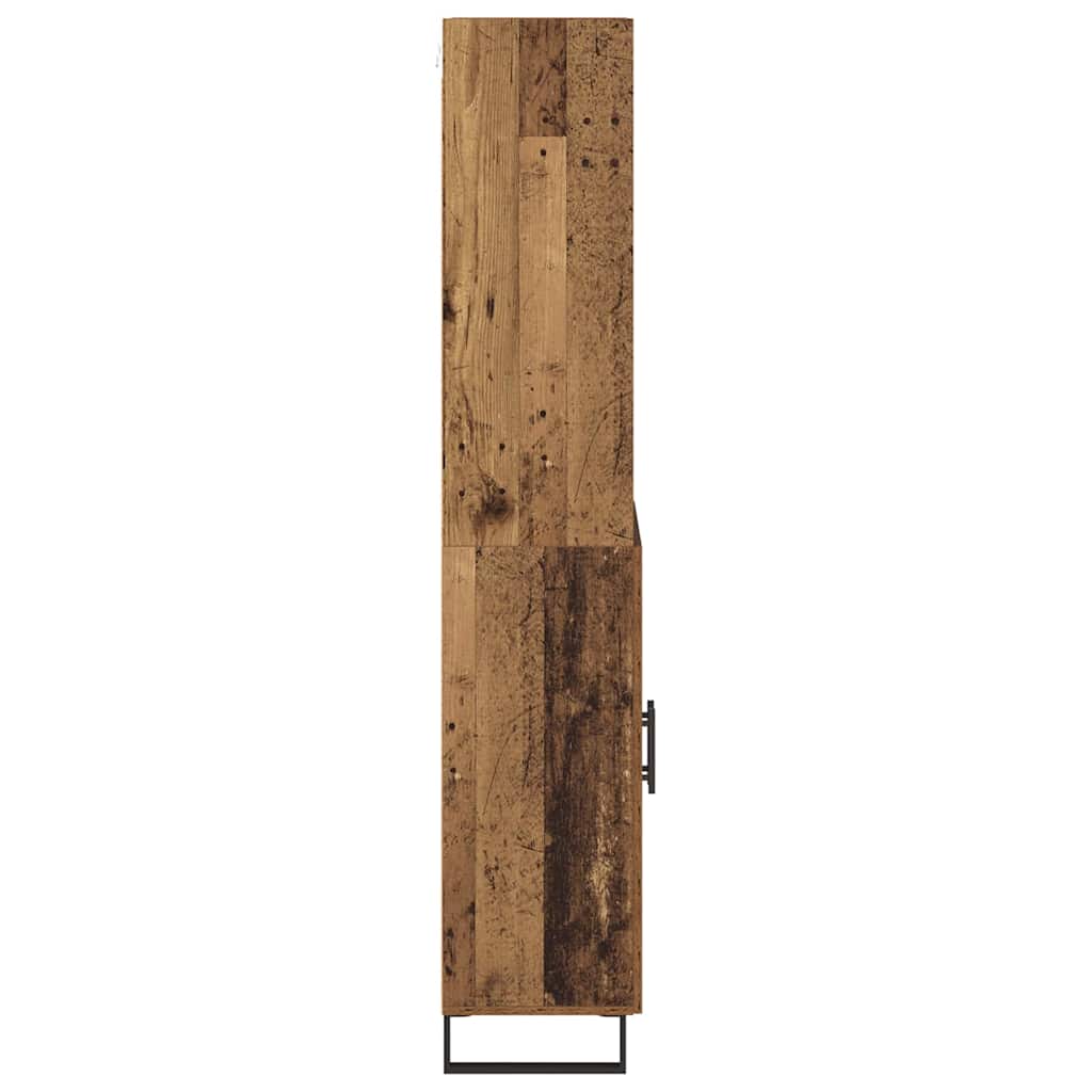 Highboard Altholz 69,5 x 34 x 180 cm Holzwerkstoff