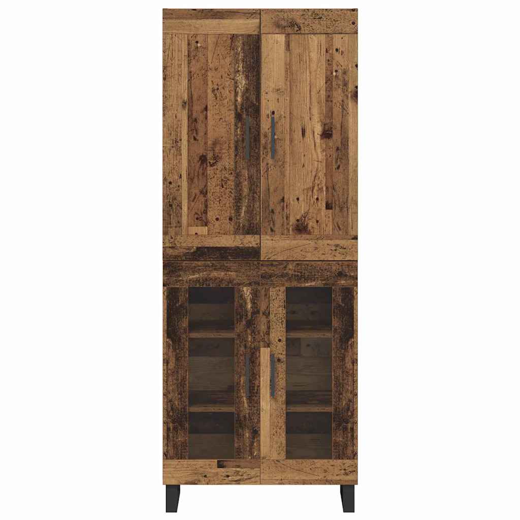 Highboard Altholz 69,5 x 34 x 180 cm Holzwerkstoff