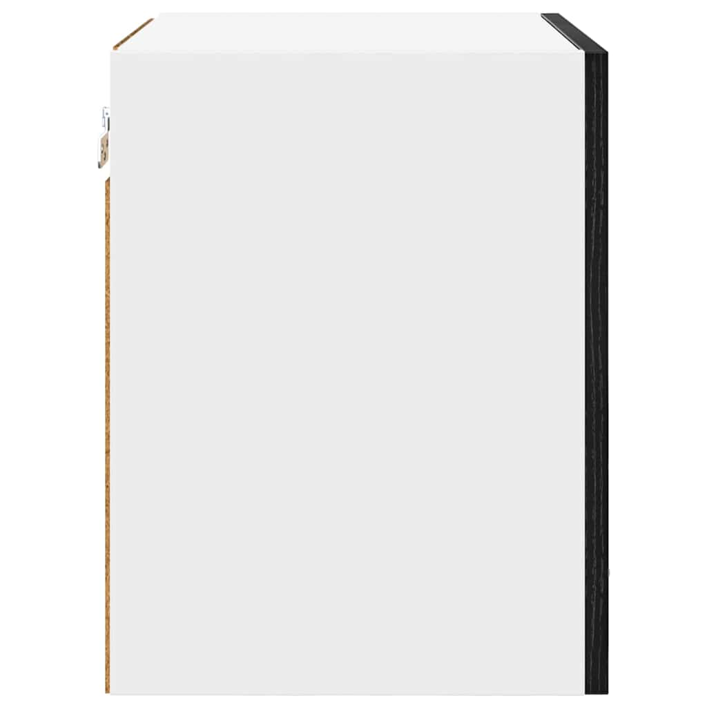 Hängeschrank Riga 2 pcs Schwarze Eiche und Weiß 40 x 31 x 40 cm