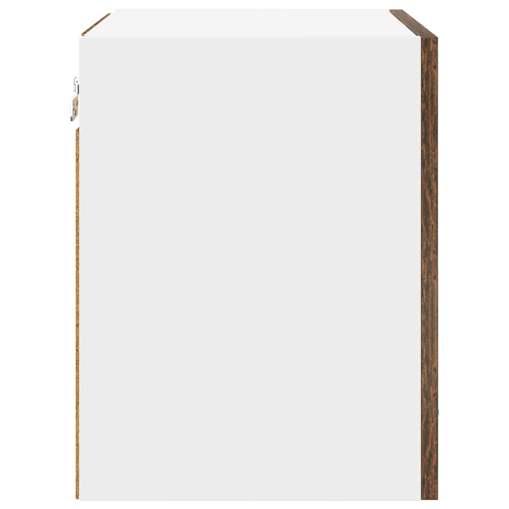 Hängeschrank mit Regal Riga 2 pcs Geräucherte Eiche und Weiß