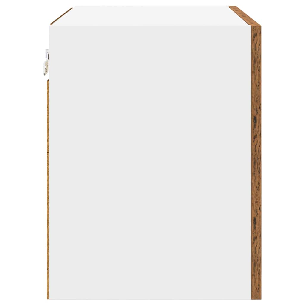 Hängeschrank mit Regal Riga Altes Holz und Weiß 50 x 31 x 40 cm