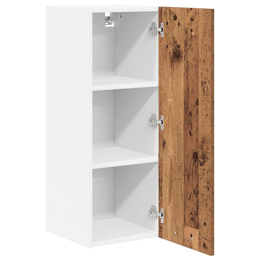 Hängeschrank Riga 2 pcs Altes Holz und Weiß 30 x 31 x 80 cm