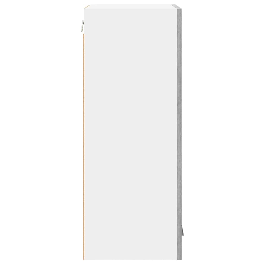 Hängeschrank mit Tür Riga Grau Sonoma und Weiß 40 x 31 x 80 cm