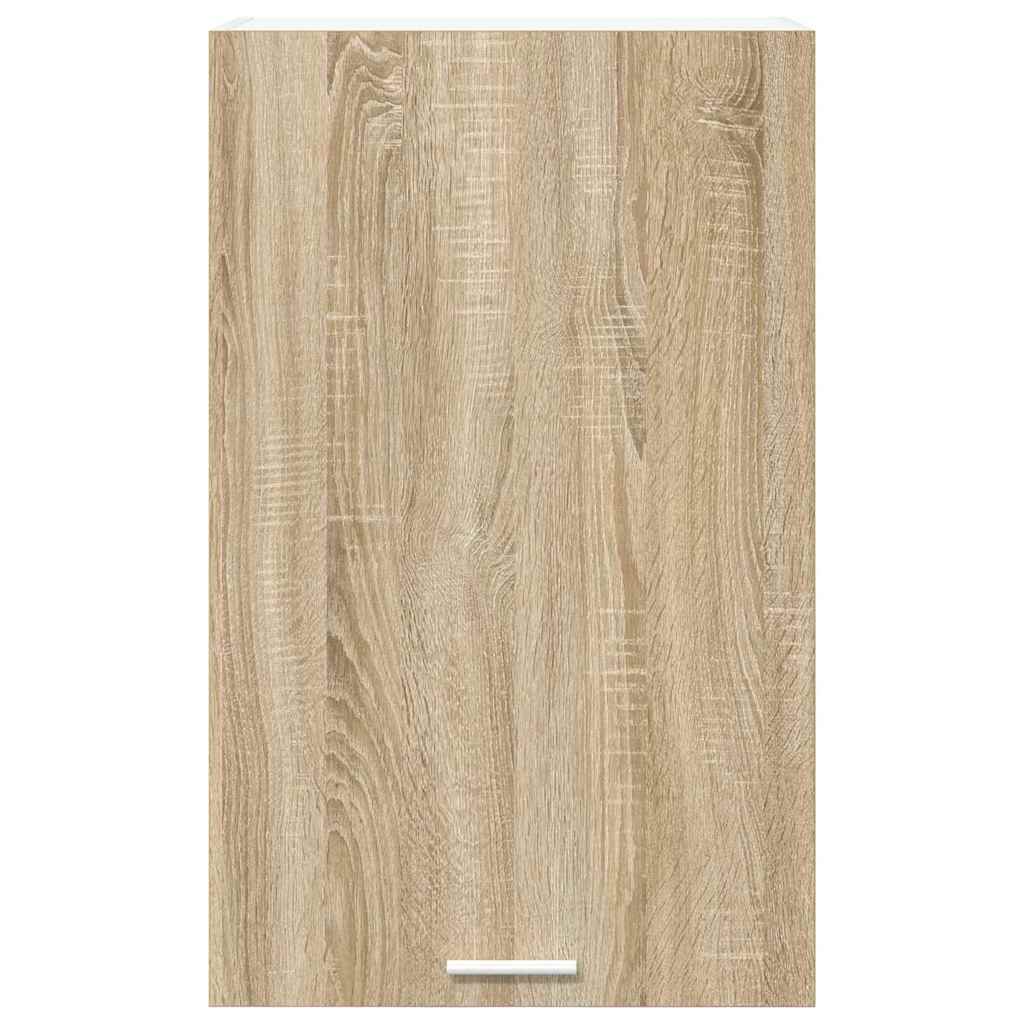 Hängeschrank mit Tür Riga Sonoma-Eiche und Weiß 50 x 31 x 80 cm