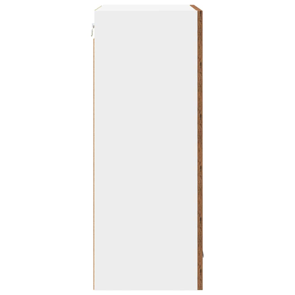 Hängeschrank mit Regal Riga Altes Holz und Weiß 50 x 31 x 80 cm