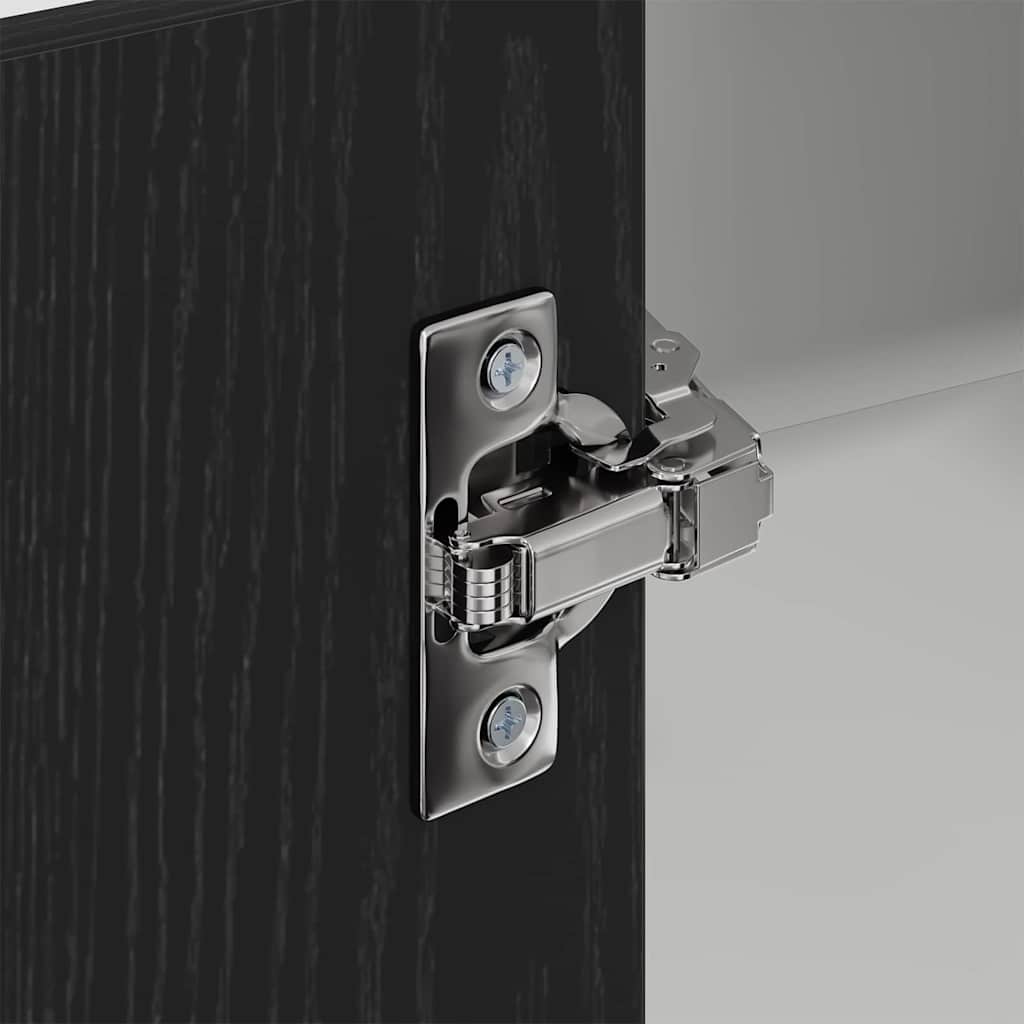 Hängeschrank Riga Schwarze Eiche und Weiß 57 x 57 x 80 cm