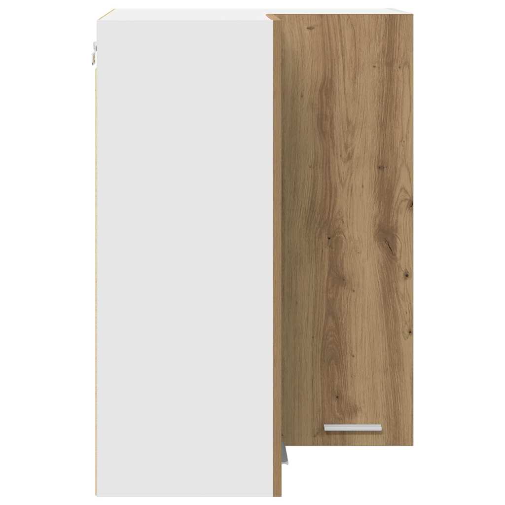 Hängeschrank Riga Artisan-Eiche und Weiß 57 x 57 x 80 cm