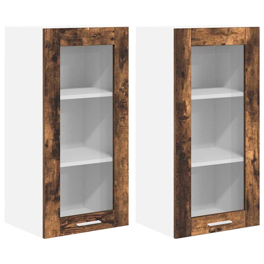 Hängeschrank Riga 2 pcs Geräucherte Eiche 40 x 31 x 80 cm