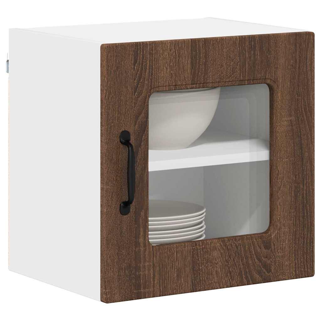 Küchenhängeschrank 2 pcs Braun Eichen-Optik 40 x 31 x 40 cm