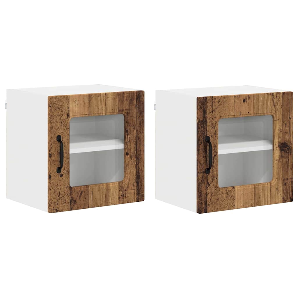 Küchenhängeschrank 2 pcs Altholz 40 x 31 x 40 cm Holzwerkstoff