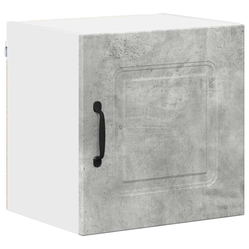 Küchenhängeschrank mit Regal 2 pcs Beton Grau 40 x 31 x 40 cm