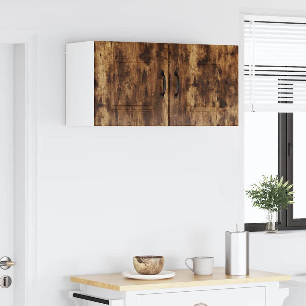 Küchenhängeschrank 2 pcs Geräucherte Eiche 40 x 31 x 40 cm