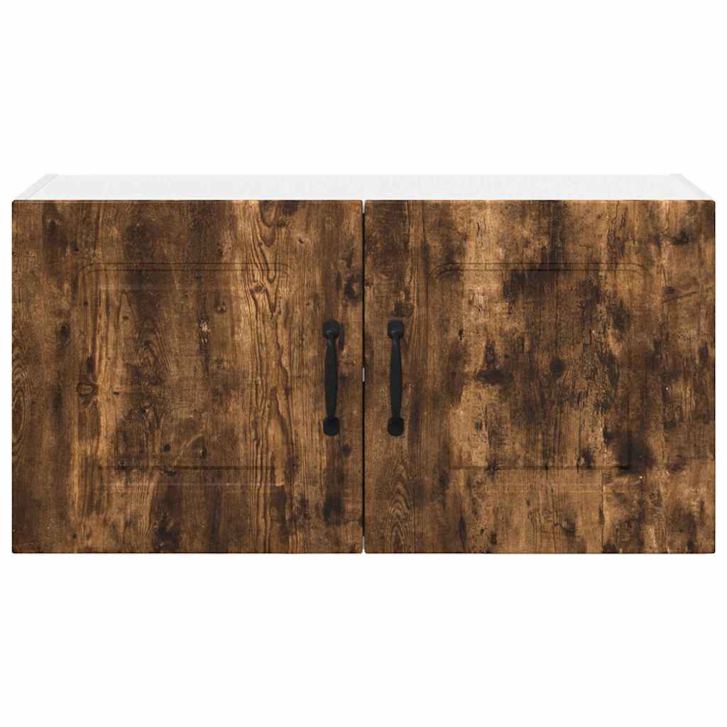 Küchenhängeschrank mit Regal Geräucherte Eiche 80 x 31 x 40 cm