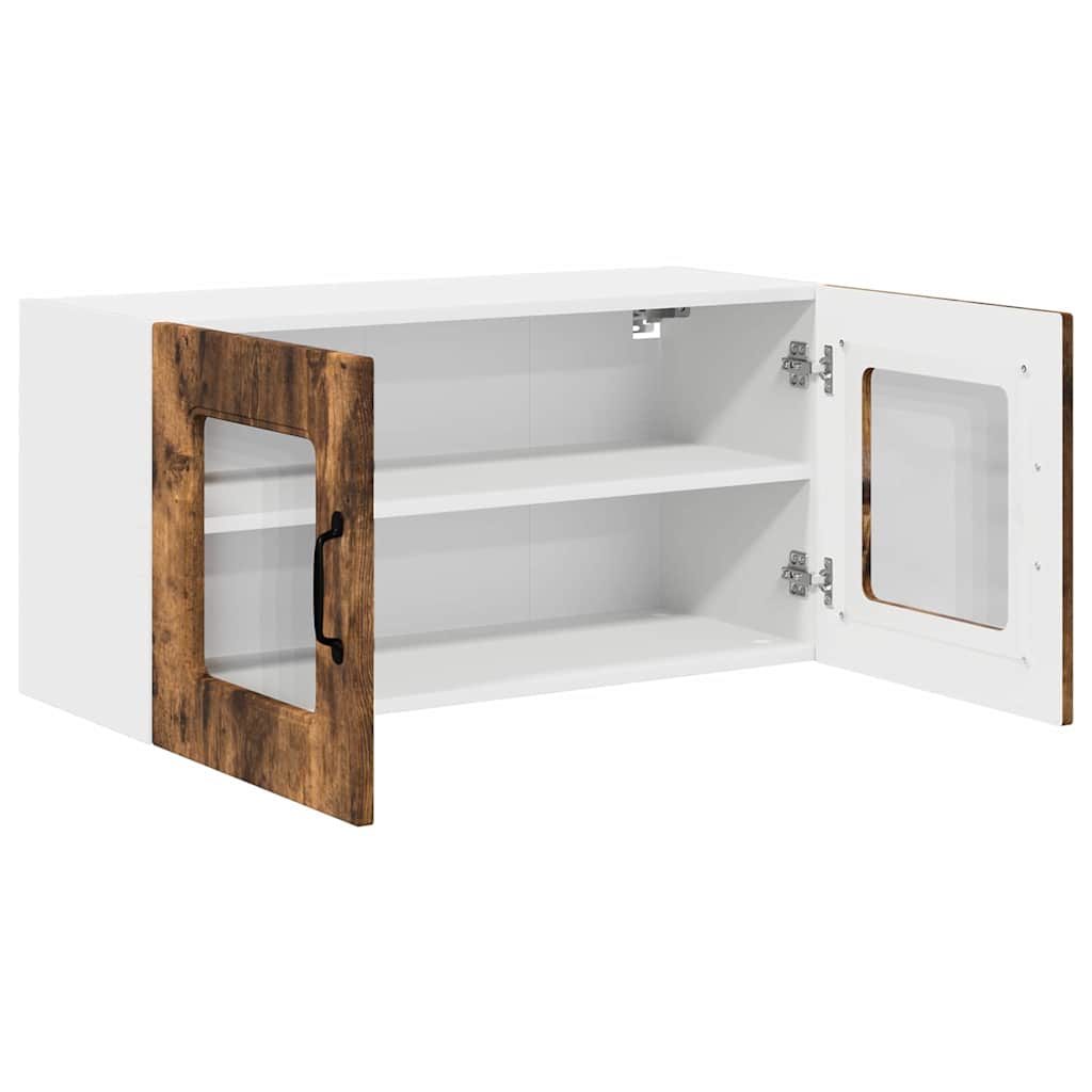 Küchenhängeschrank mit Regal Geräucherte Eiche 80 x 31 x 40 cm