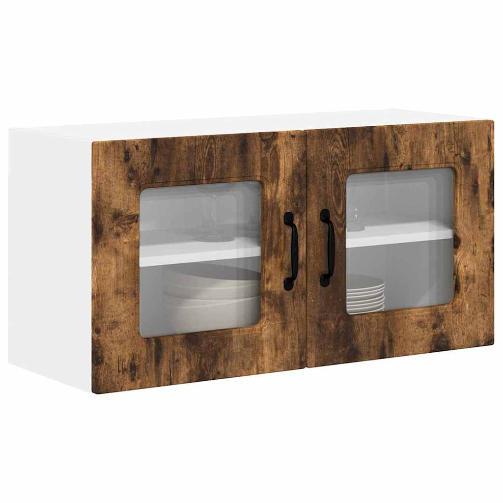 Küchenhängeschrank mit Regal Geräucherte Eiche 80 x 31 x 40 cm