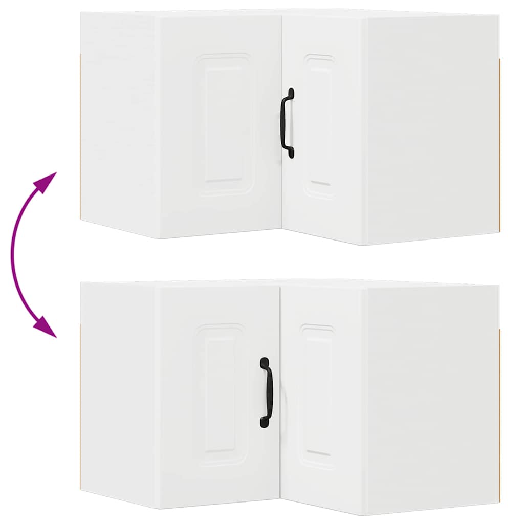 Küchenhängeschrank mit Regal Weiß 57 x 57 x 40 cm Holzwerkstoff