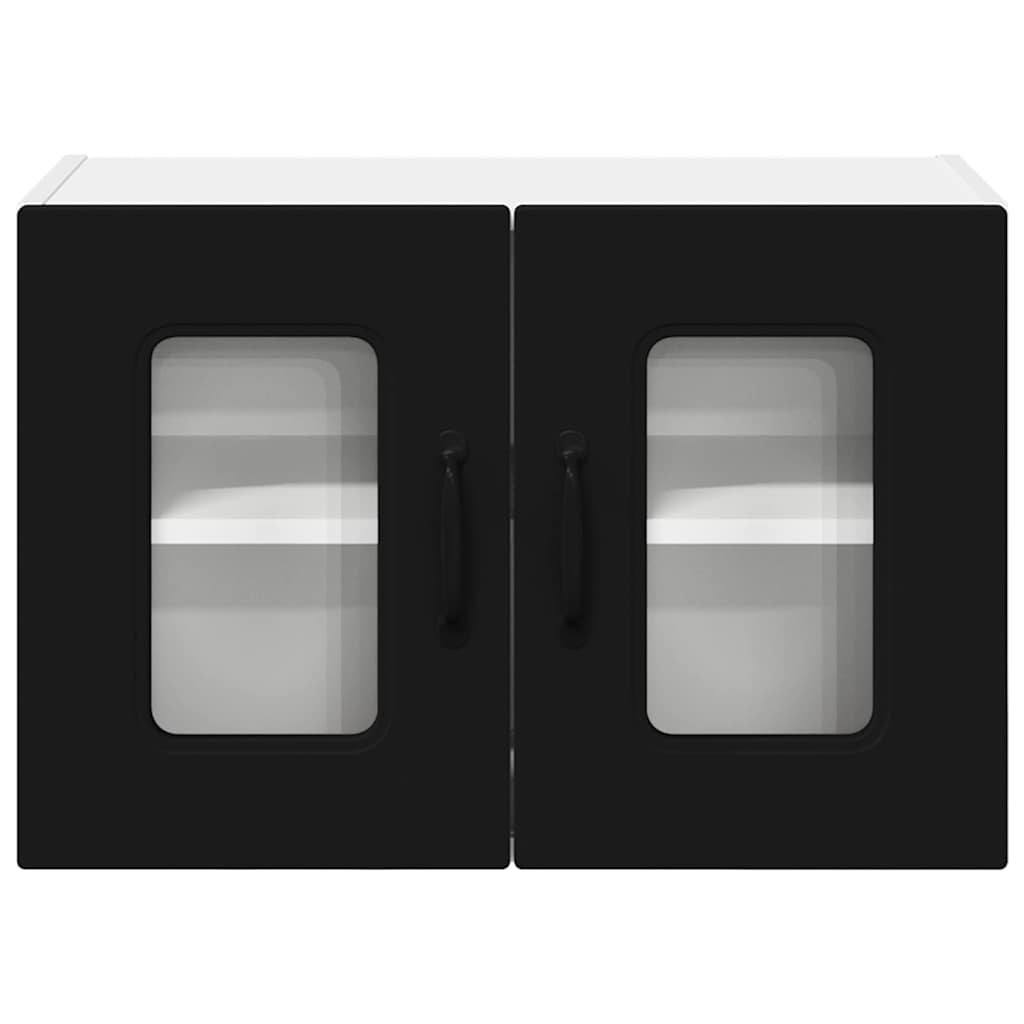 Küchenhängeschrank 2 pcs Schwarz 60 x 31 x 40 cm Holzwerkstoff