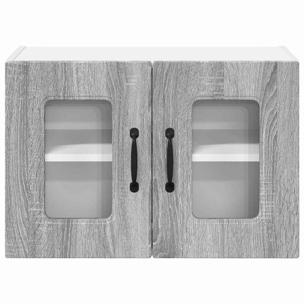 Küchenhängeschrank mit Tür 2 pcs Graues Sonoma 60 x 31 x 40 cm