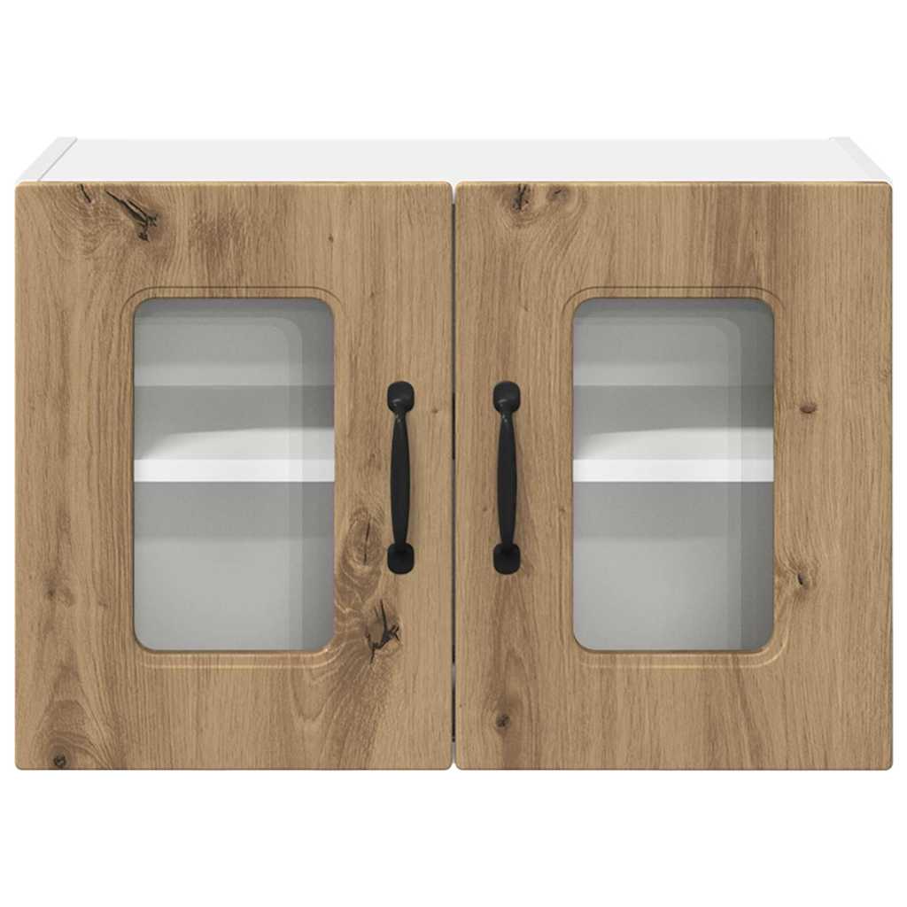 Küchenhängeschrank mit Tür 2 pcs Artisan-Eiche 60 x 31 x 40 cm