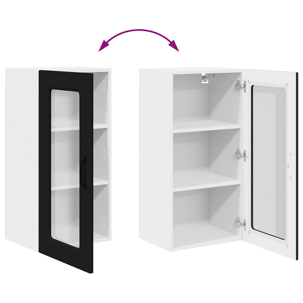 Küchenhängeschrank Schwarz 40 x 31 x 80 cm Holzwerkstoff