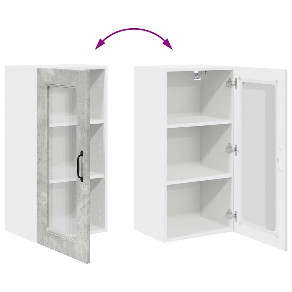 Küchenhängeschrank Beton Grau 40 x 31 x 80 cm Holzwerkstoff